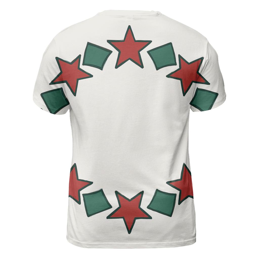 Holly Starburst Wreath Geometry artistic all-over print tops