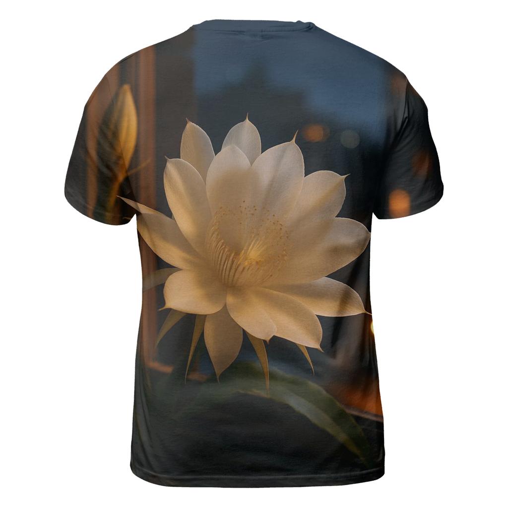 Night Blooming Cereus Window Vigil unique graphic print tees