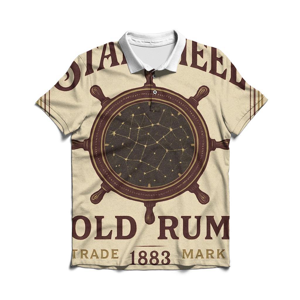 Vintage Maritime Constellation Label personalized polo shirts