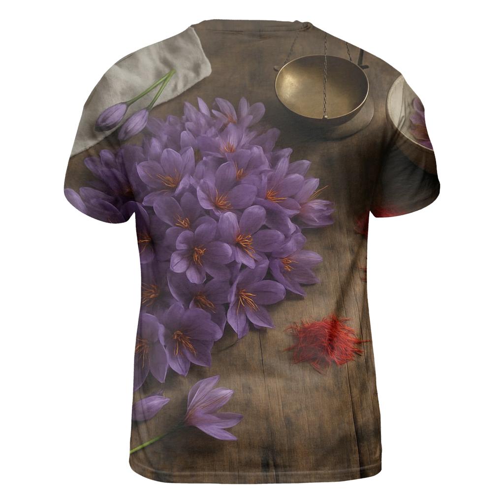 Saffron Crocus Sorting On A Wooden Table personalized full print shirts