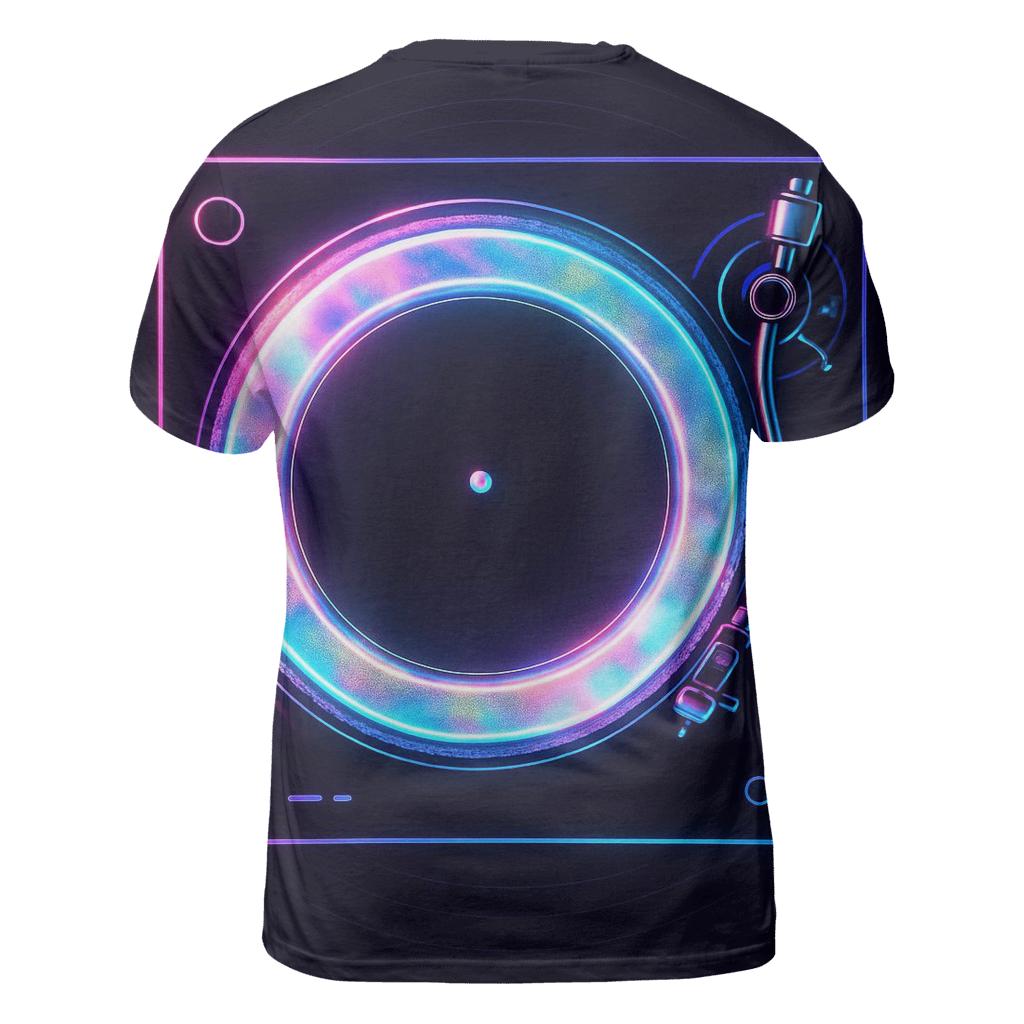 Neon Marquee Turntable creative print fashion shirts
