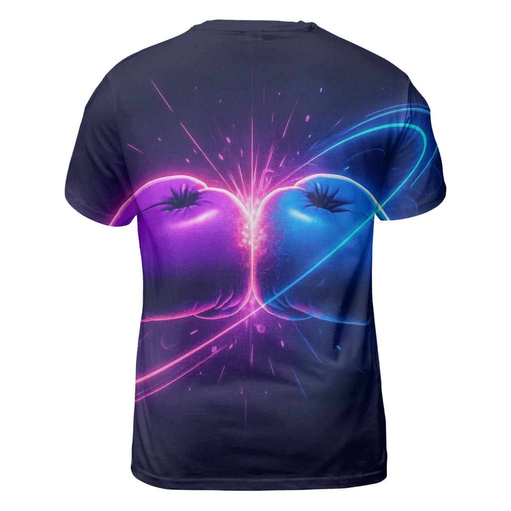 Neon Night Boxing Orbit vibrant all-over design tees
