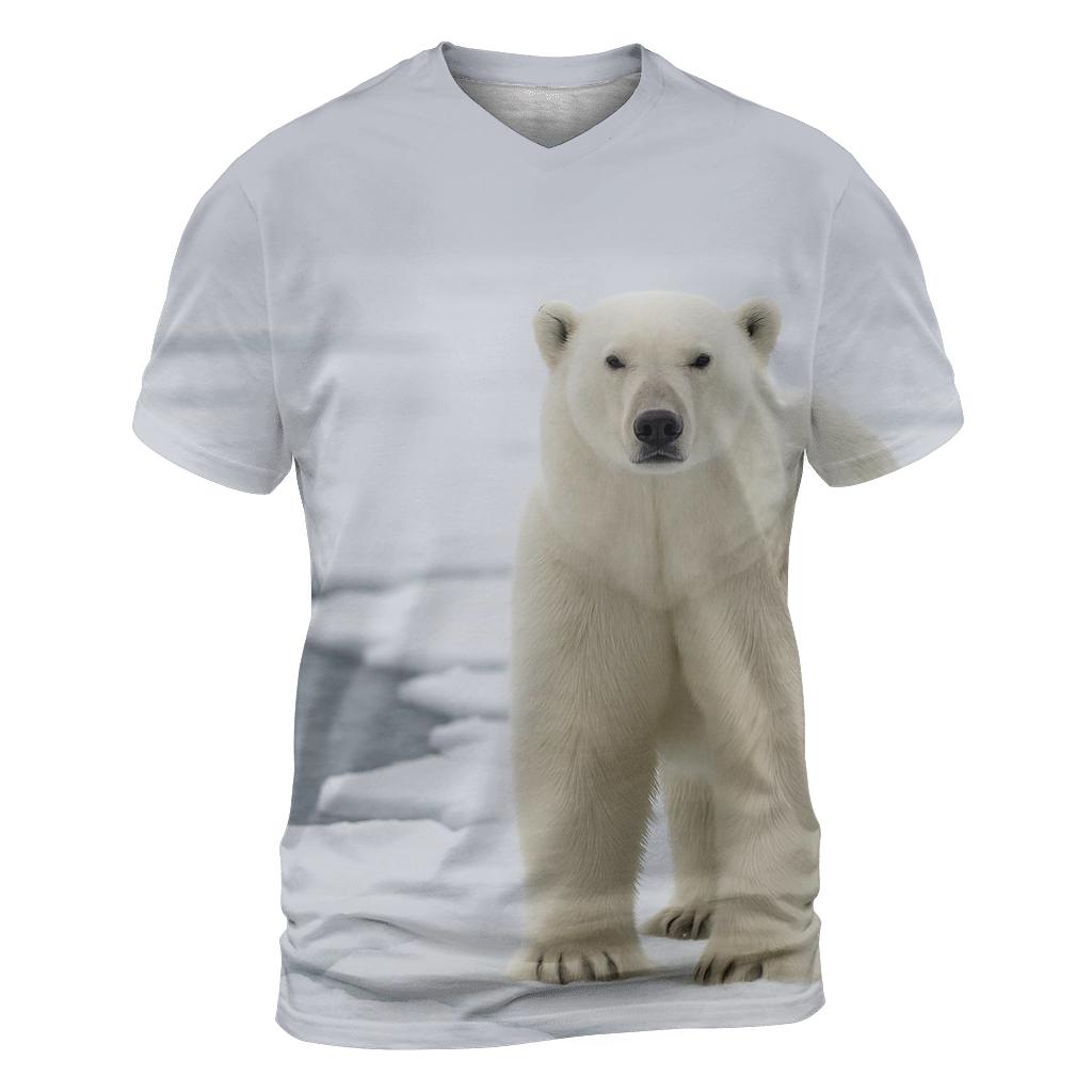 Ice Edge Sentinel Polar Bear trendy printed shirt styles