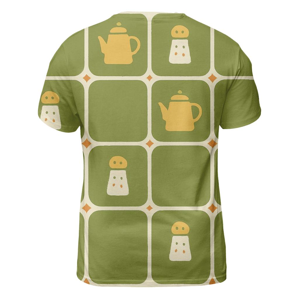 Avocado Kitchen Tile Grid artistic all-over print tops