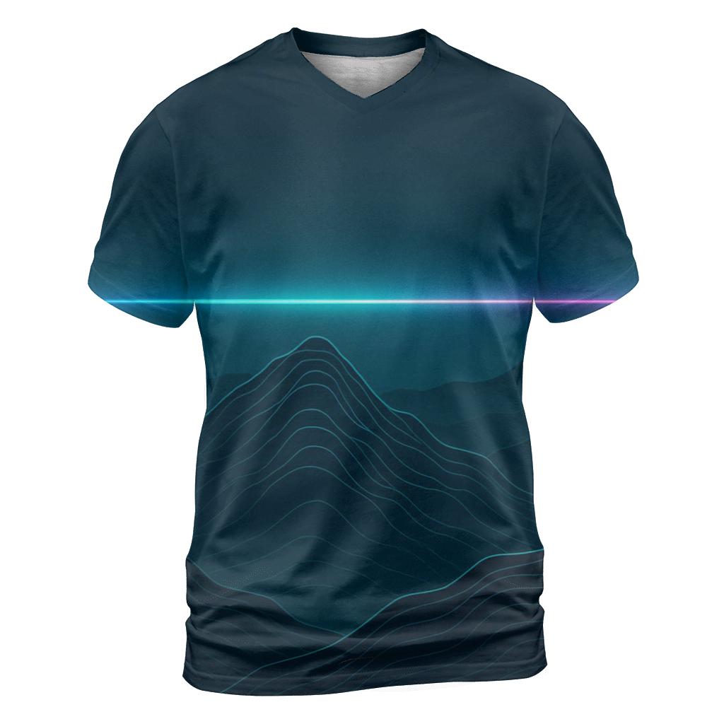 Topographic Hologram Horizon trendy printed shirt styles