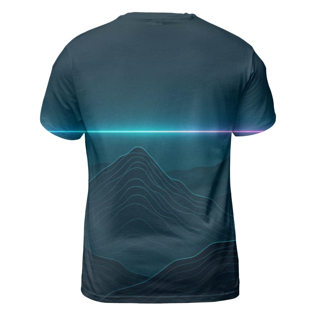 Topographic Hologram Horizon trendy printed shirt styles