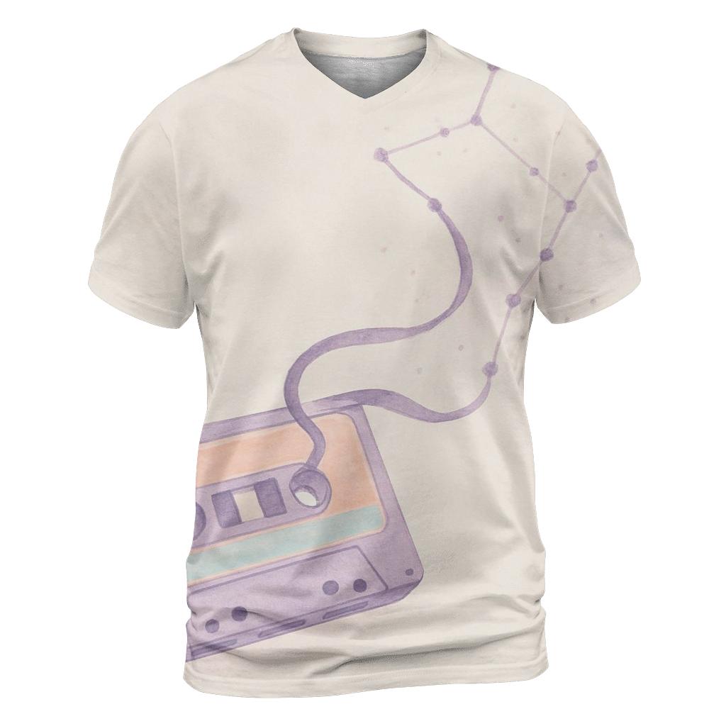 Pastel Cassette Constellation custom all-over print shirts