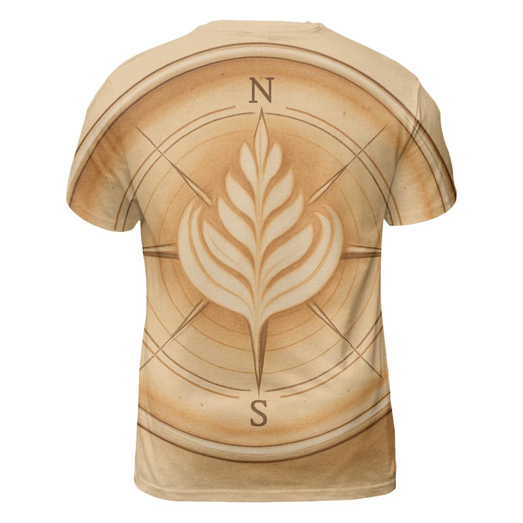 Latte Rosette Compass unique graphic print tees