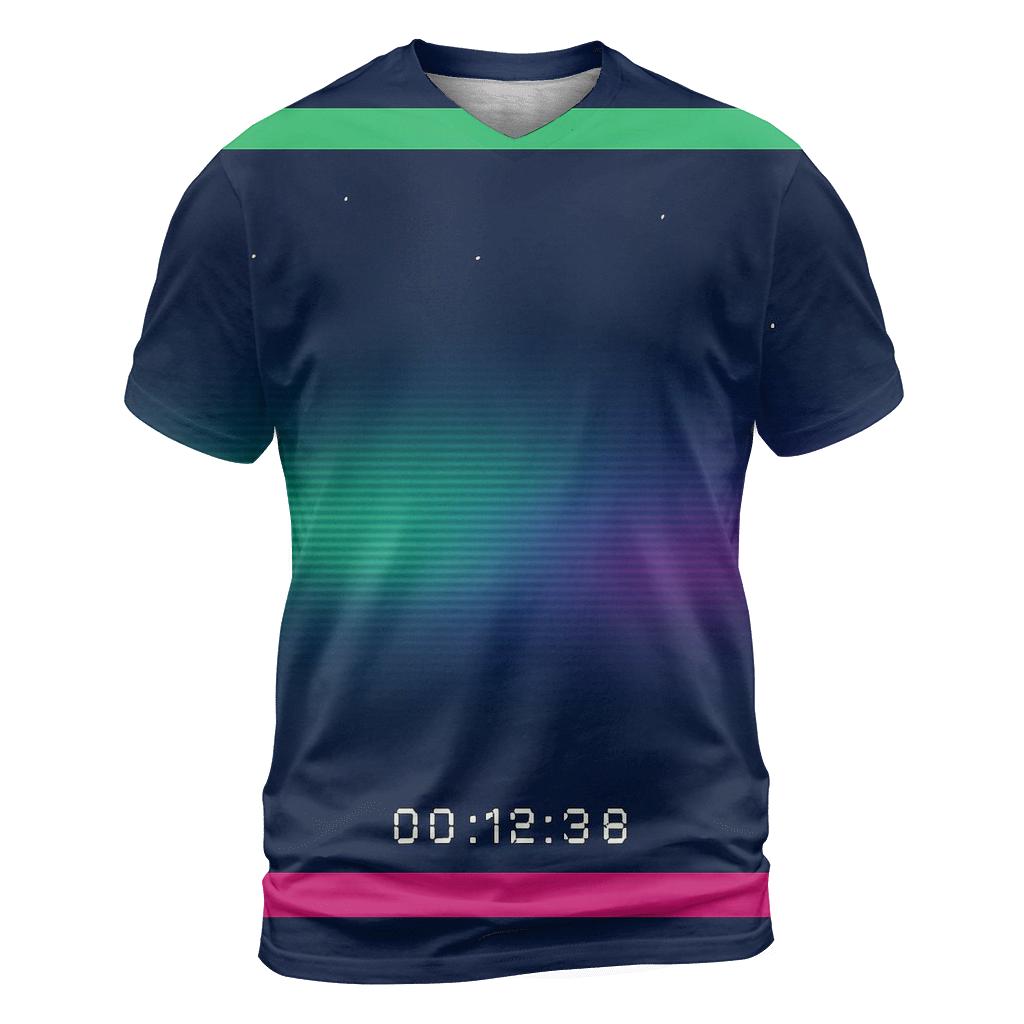 VHS Aurora Scanline Fade creative print fashion shirts