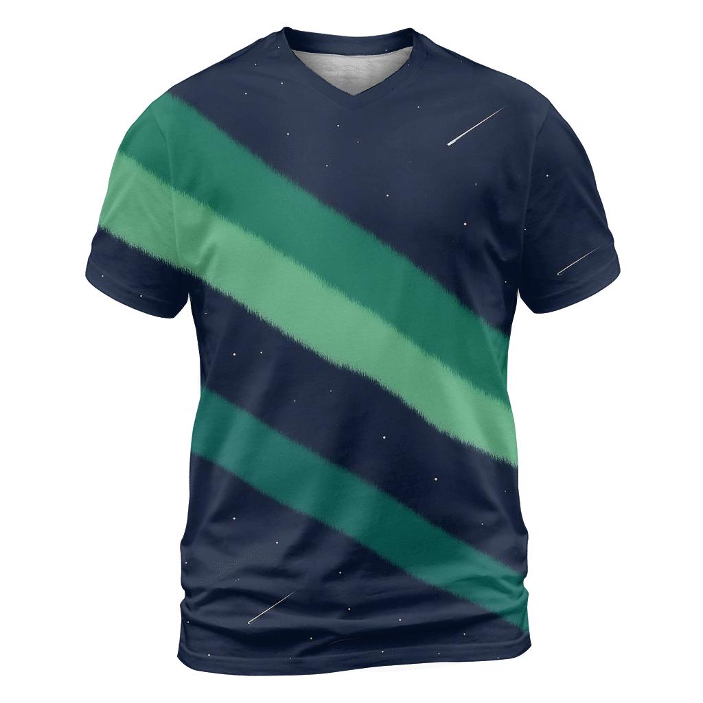 Aurora Curtain Diagonal Drift creative print fashion shirts