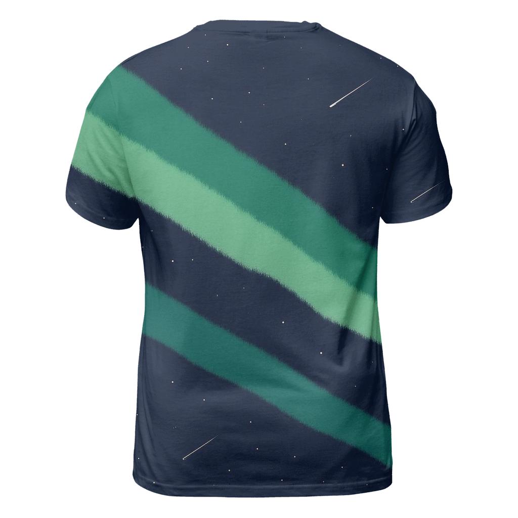 Aurora Curtain Diagonal Drift creative print fashion shirts