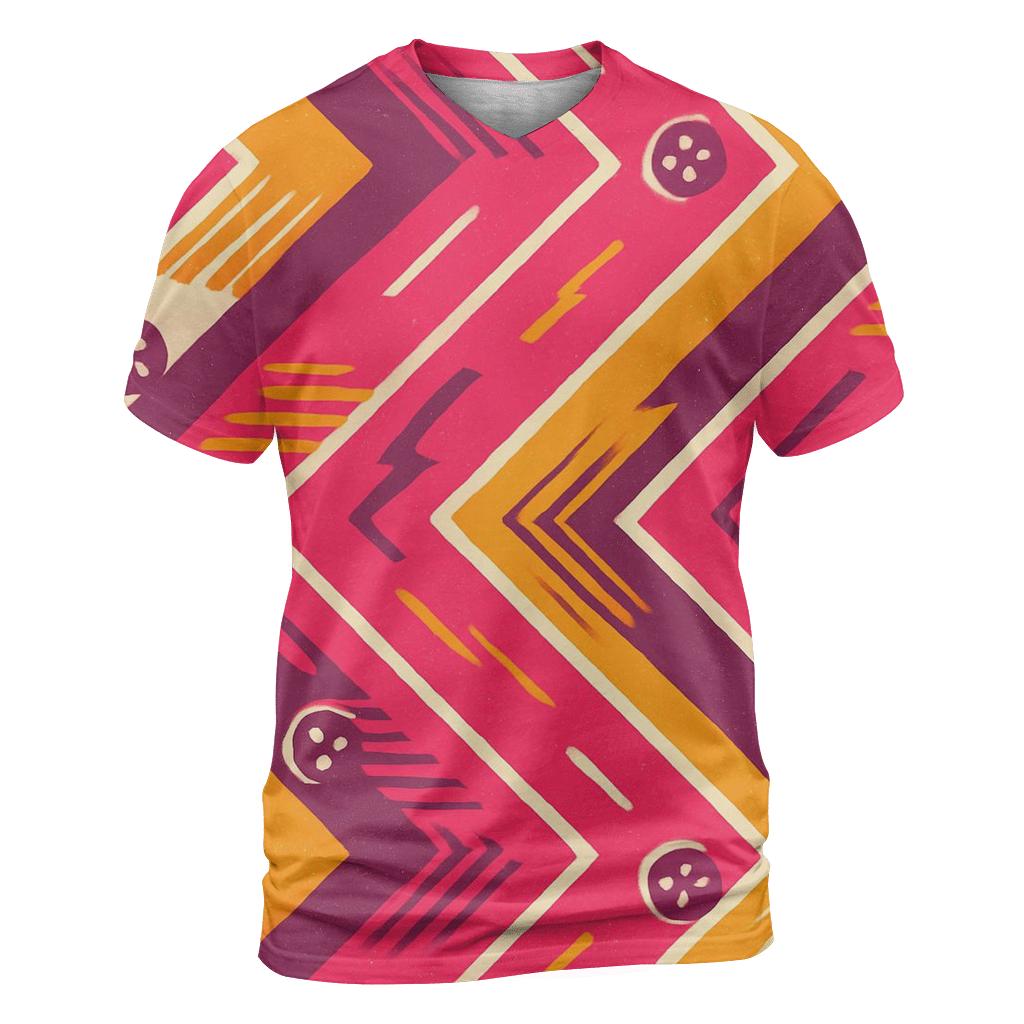 Sunset Roller Rink Chevron designer pattern shirts