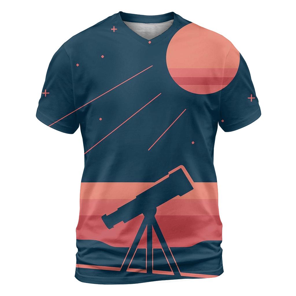 Synthwave Telescope Silhouette unique graphic print tees