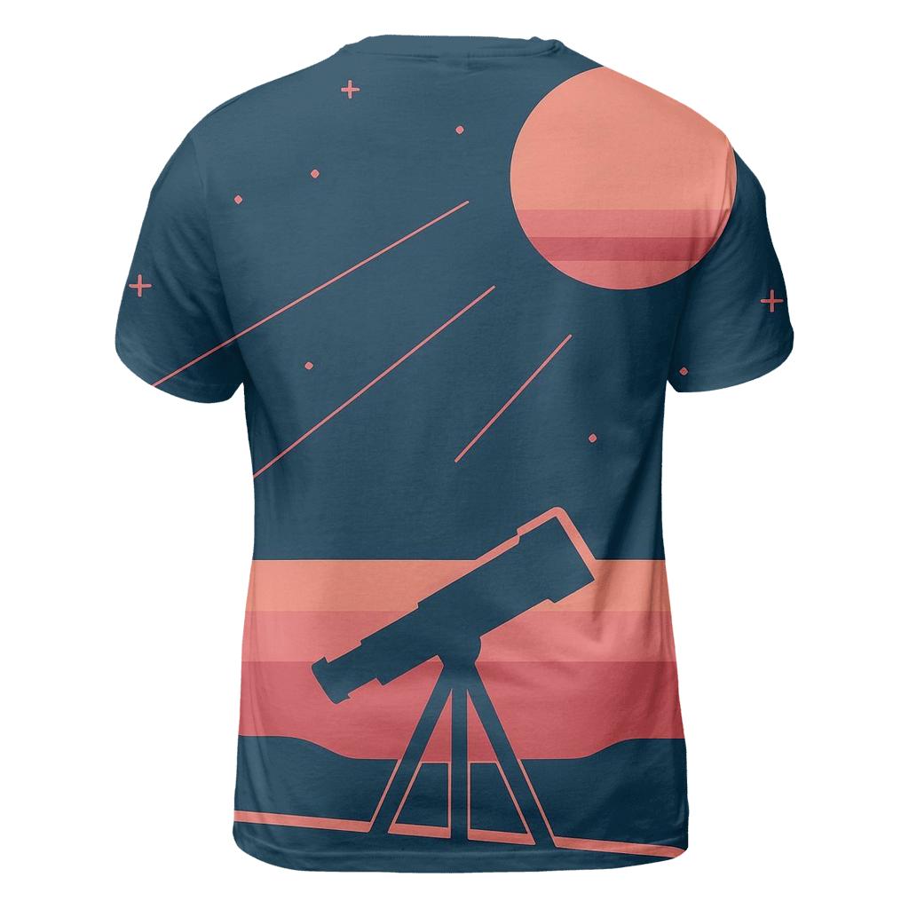Synthwave Telescope Silhouette unique graphic print tees