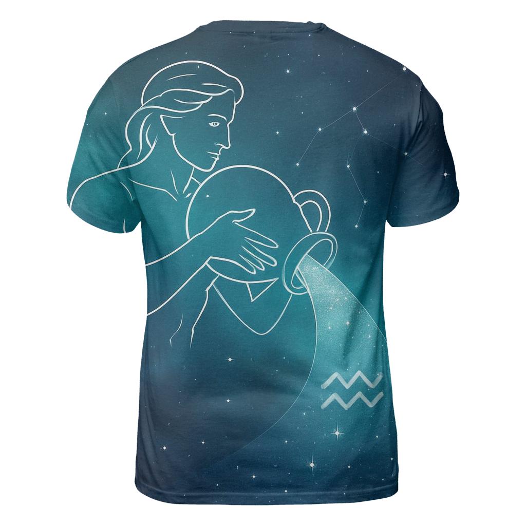 Aquarius Water Bearer Nebula Pour trendy printed shirt styles