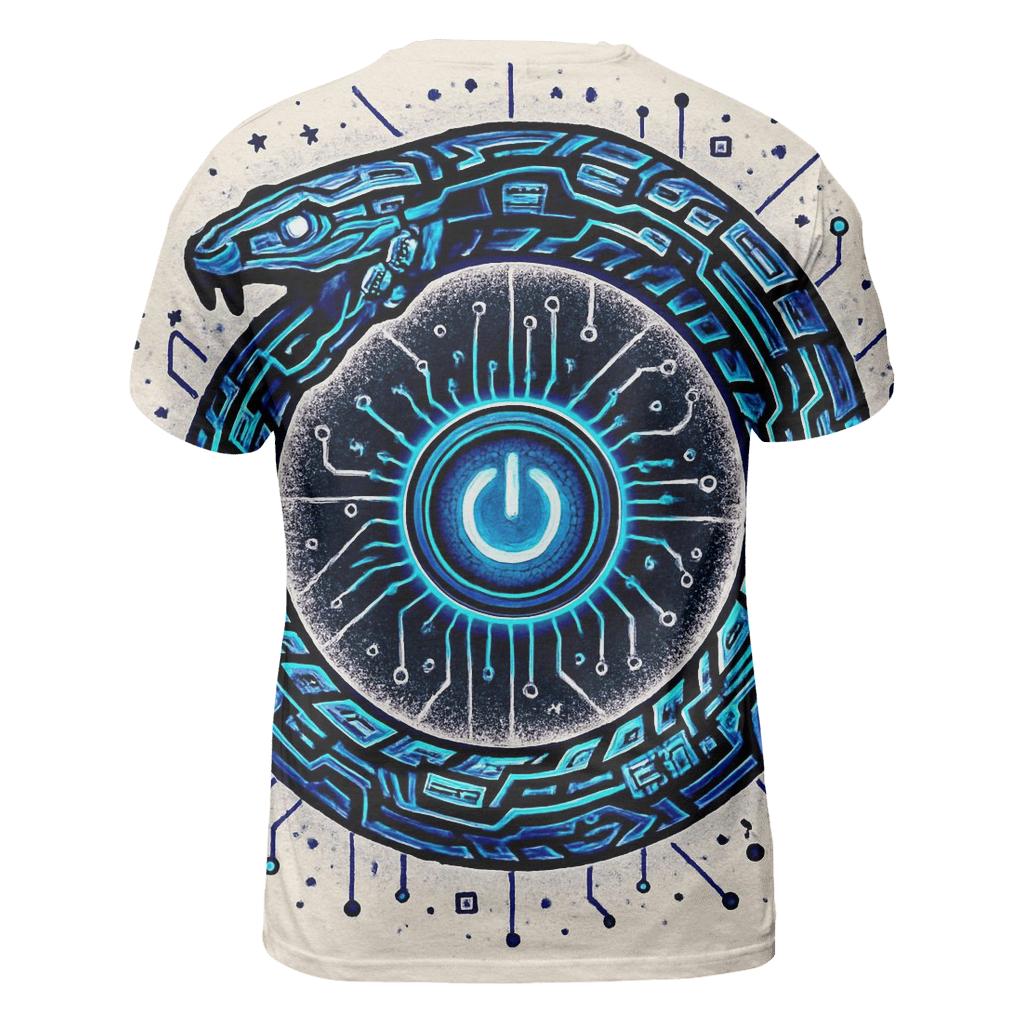 Neon Circuit Ouroboros Halo custom all-over print shirts
