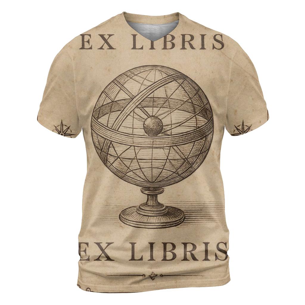 Antique Star Atlas Bookplate Design creative print fashion shirts