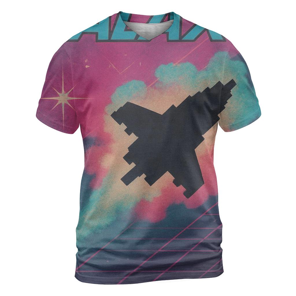 Retro Arcade Nebula Cabinet Art designer pattern shirts