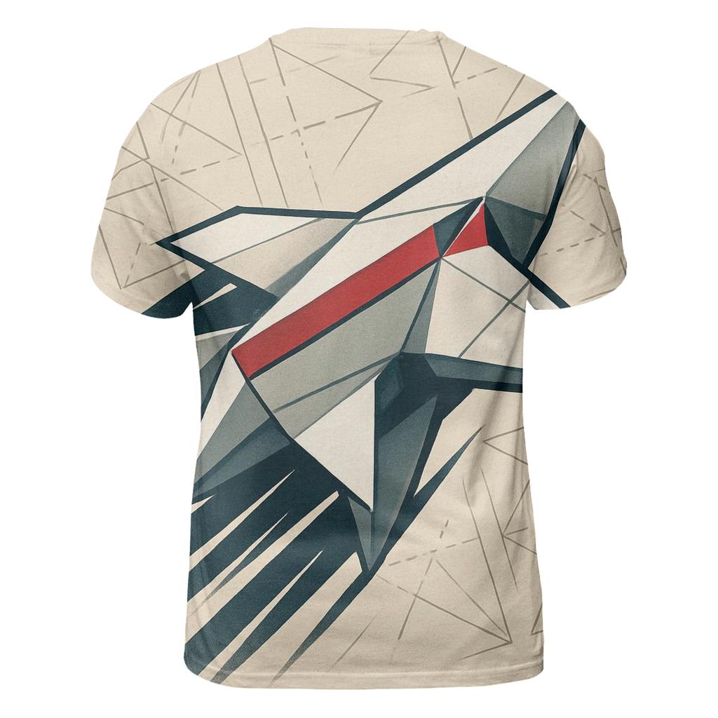 Kinetic Origami Starship artistic all-over print tops