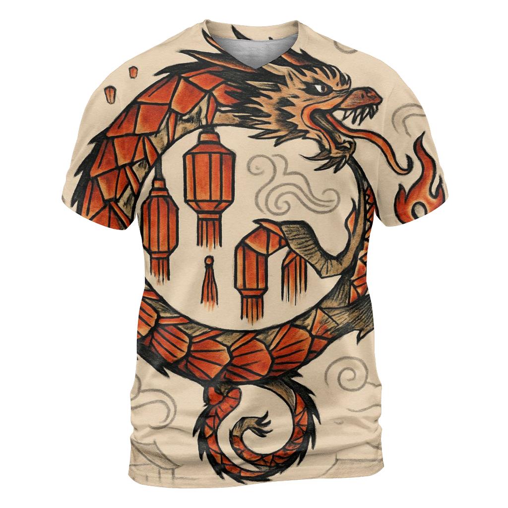 Ouroboros Lantern Festival Loop designer pattern shirts