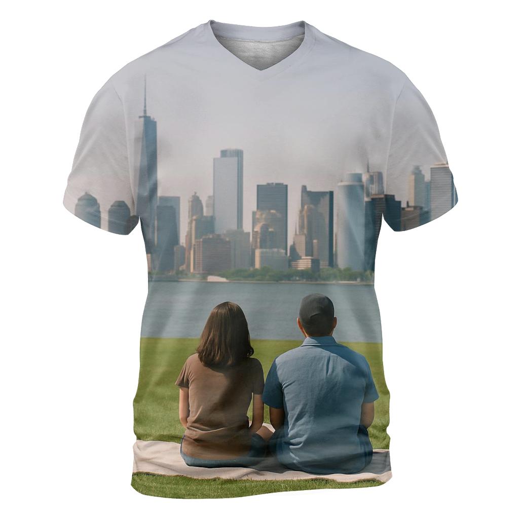 Summer Haze From Governors Island With Picnic Quiet vibrant all-over design tees