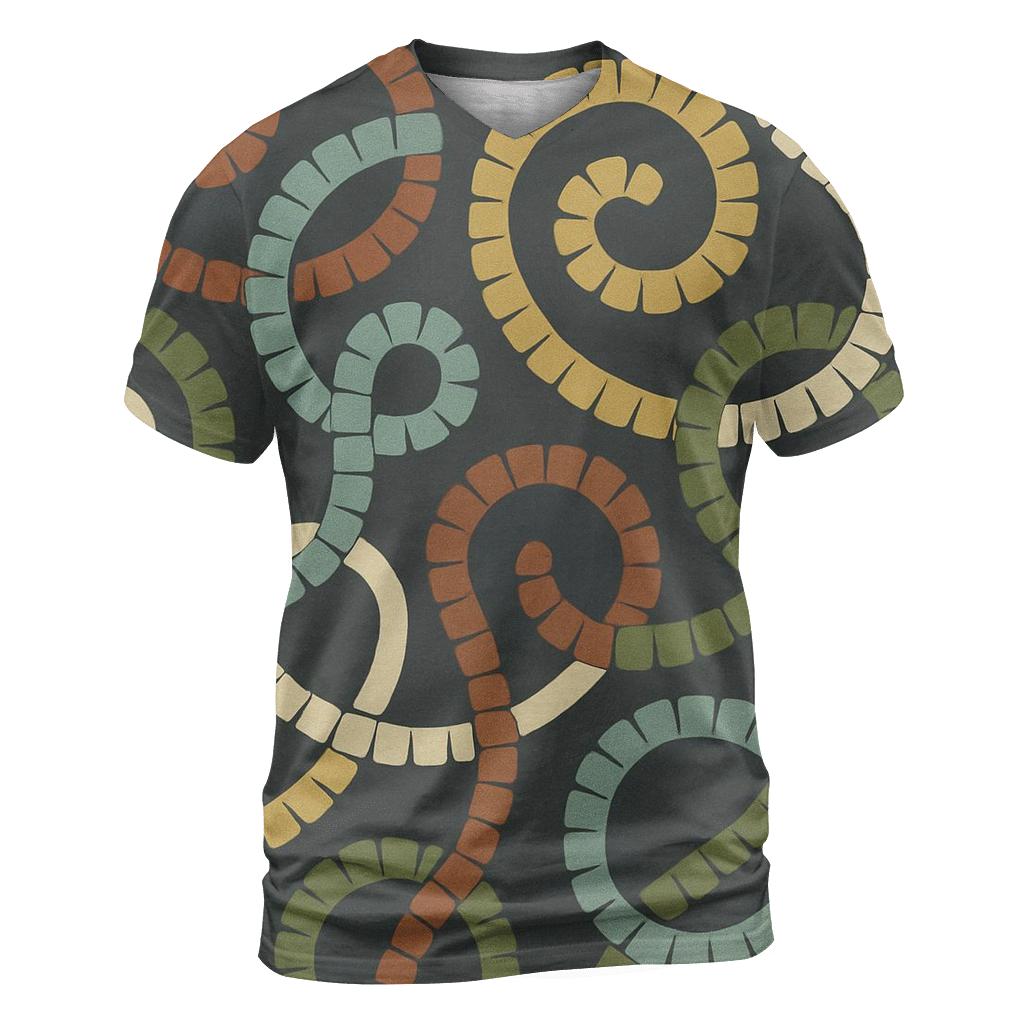 Rainbow Telephone Cord Spirals custom all-over print shirts