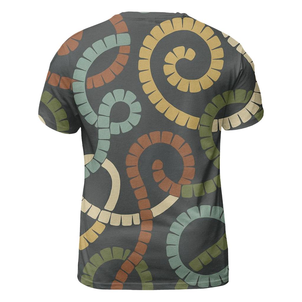 Rainbow Telephone Cord Spirals custom all-over print shirts