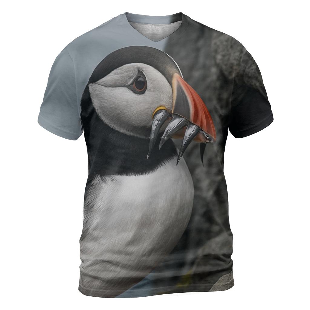 Basalt Cliff Nursery Atlantic Puffin statement graphic shirts