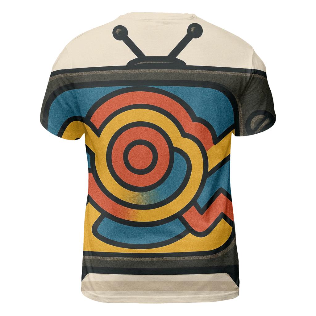 Retro TV Signal Bloom custom all-over print shirts