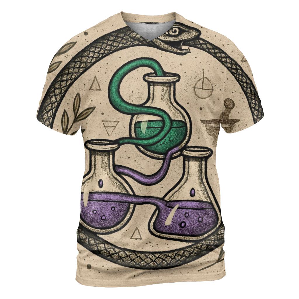 Ouroboros Garden Of Alchemical Vials custom all-over print shirts