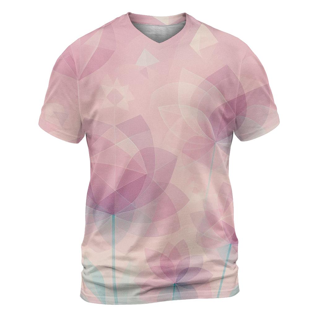 Quantum Garden Geometric Bloom designer pattern shirts
