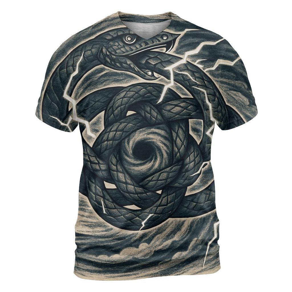 Ouroboros Storm Eye Knot designer pattern shirts