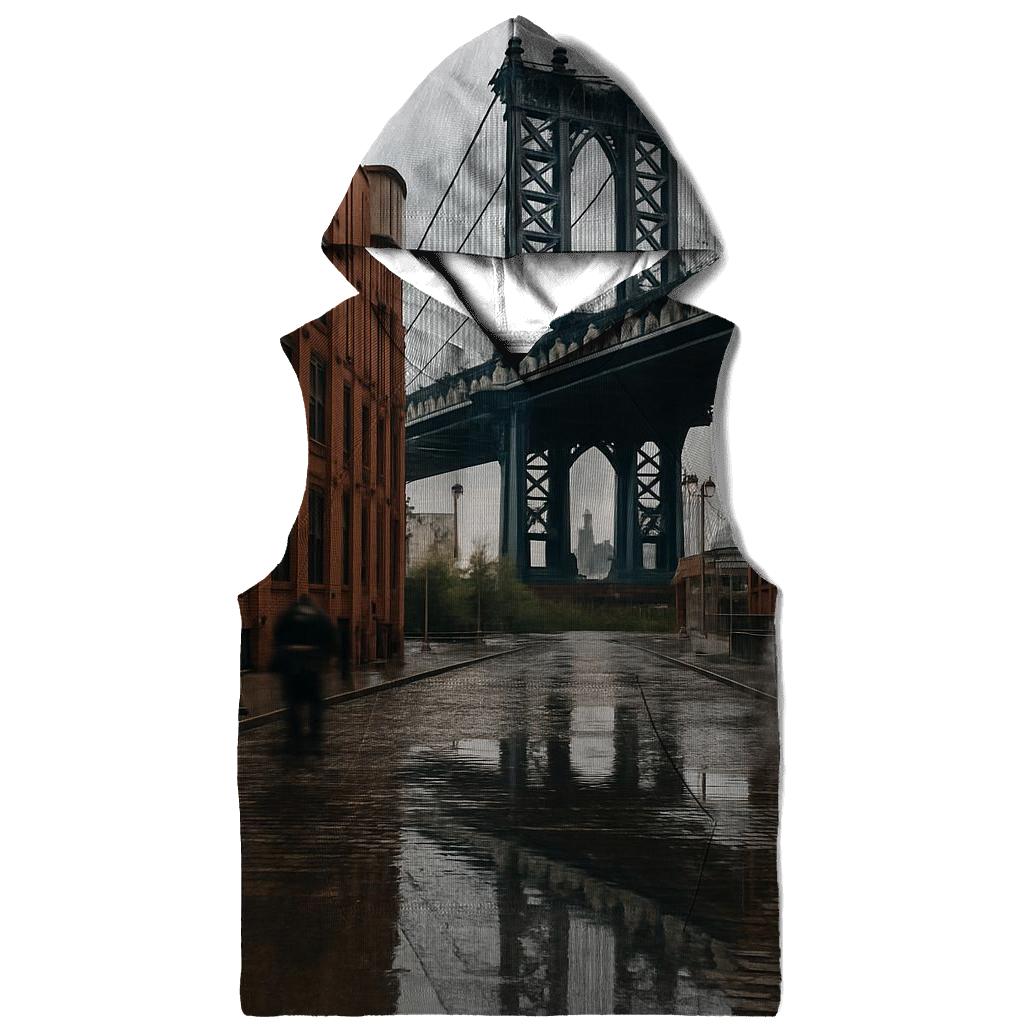 After Rain Steam Rising On The Manhattan Bridge Overlook graphic hoodies