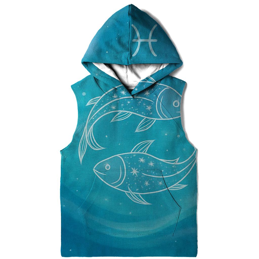 Pisces Twin Fish Dream Current lightweight hoodies