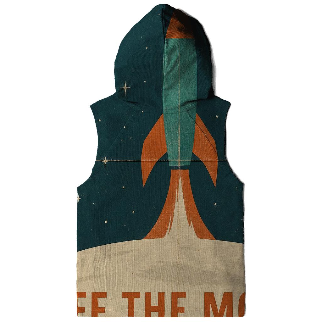 Aged Space Race Travel Poster premium hoodies
