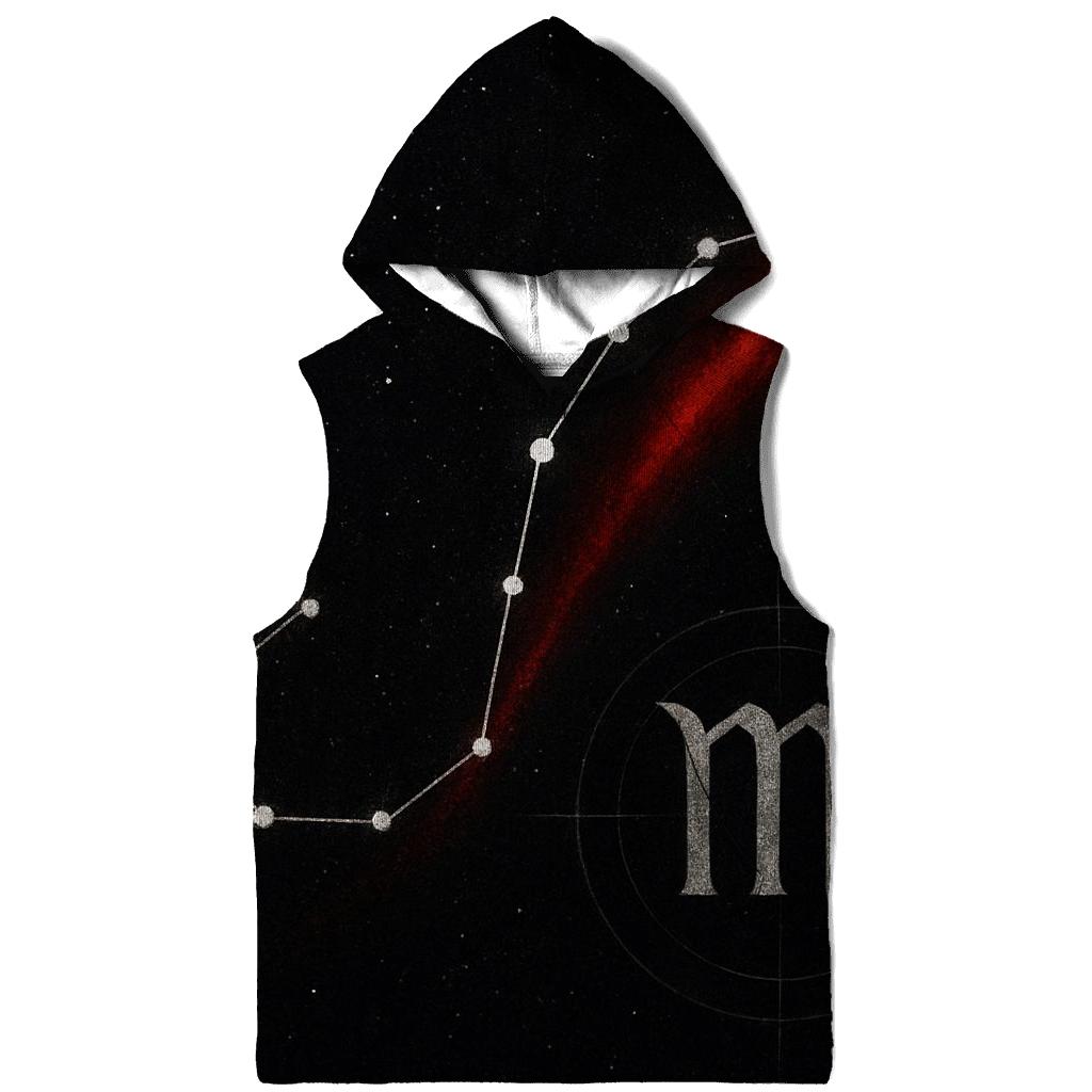 Scorpio Constellation With Crimson Stinger Trail premium hoodies