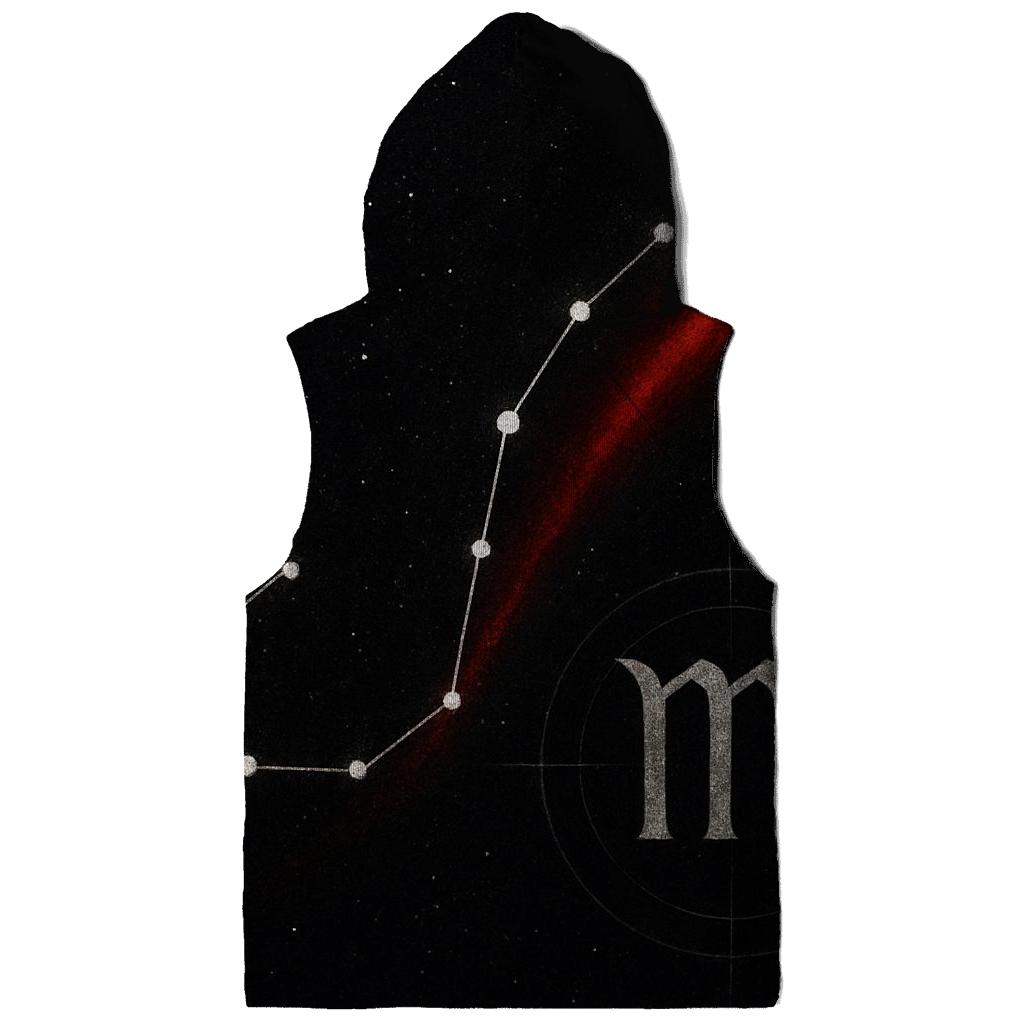 Scorpio Constellation With Crimson Stinger Trail premium hoodies