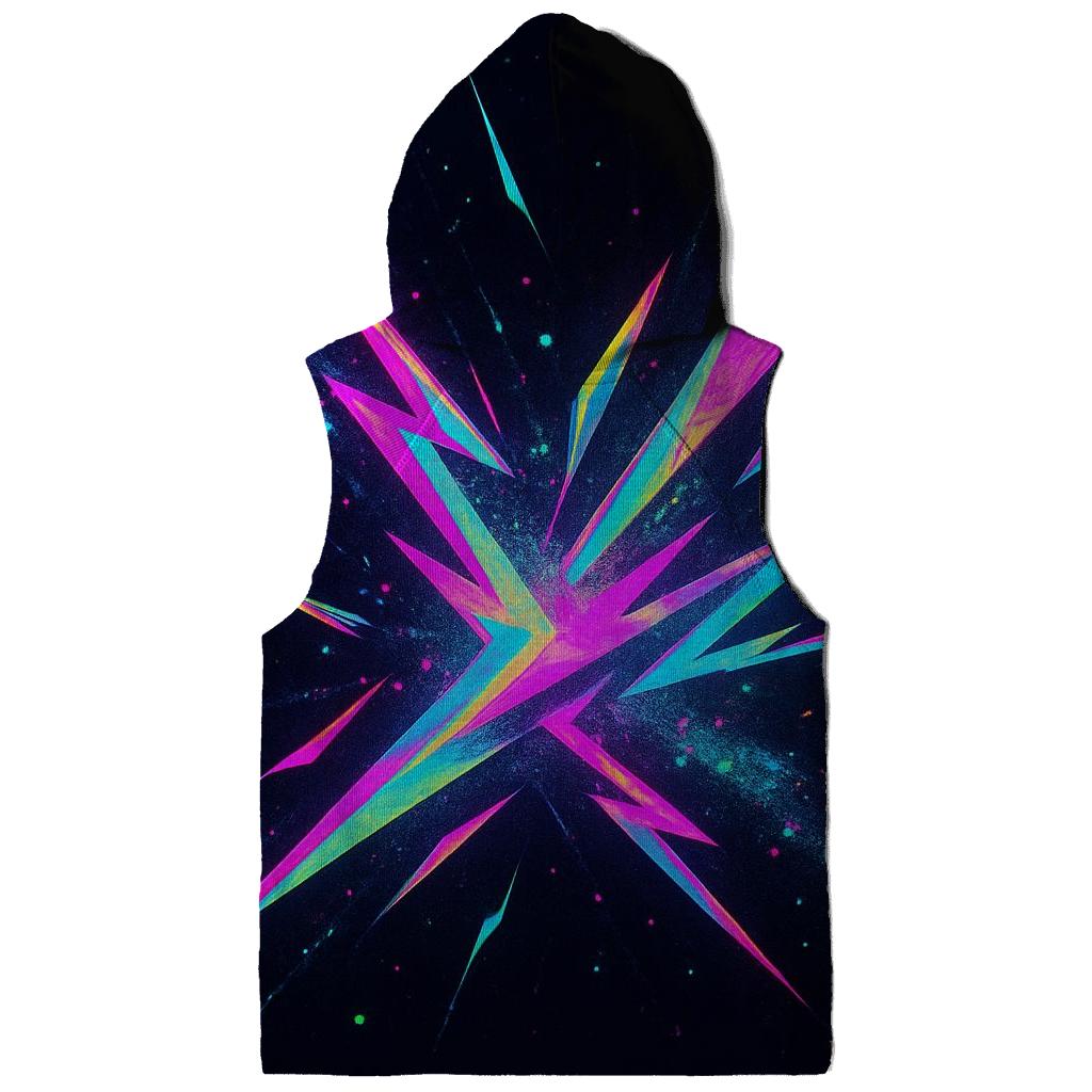 Neon Prism Thunderburst printed hoodies