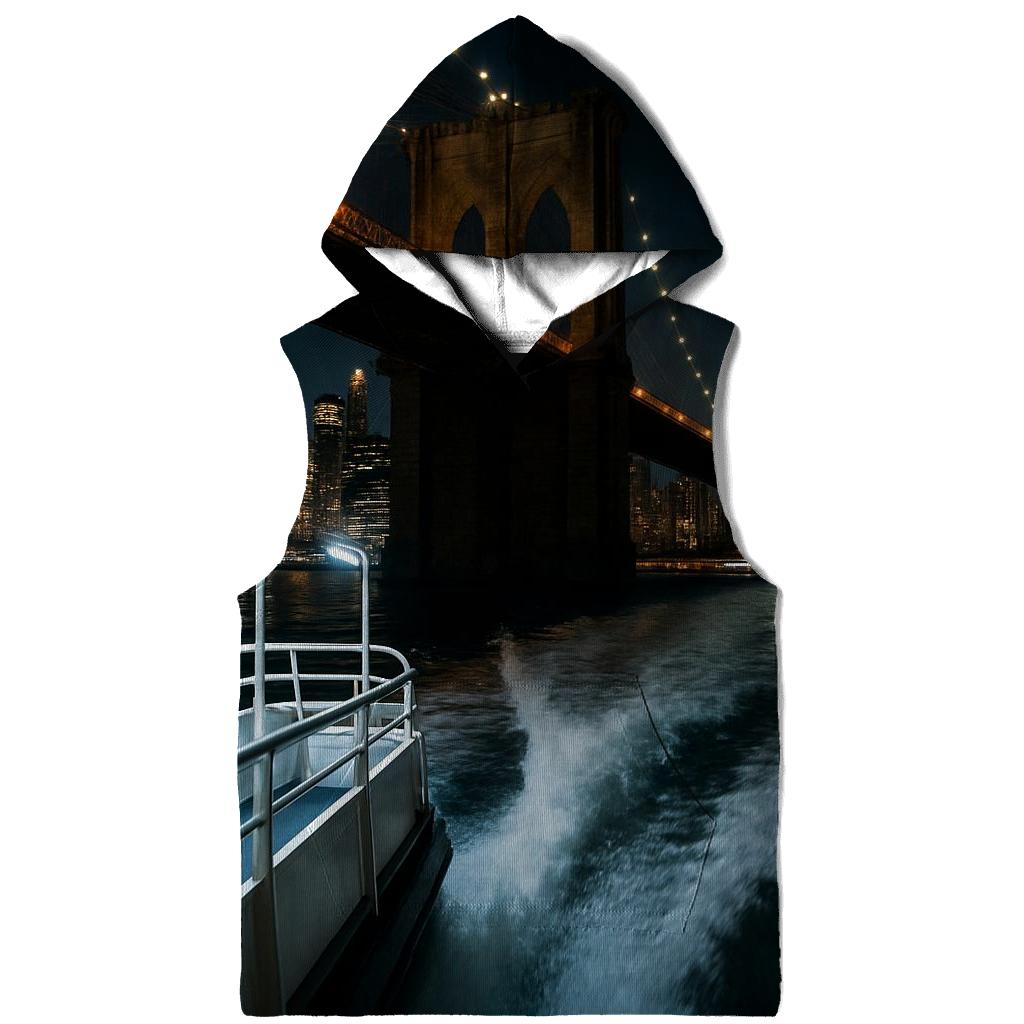 Midnight Ferry Wake Under The Brooklyn Bridge hoodies fashion