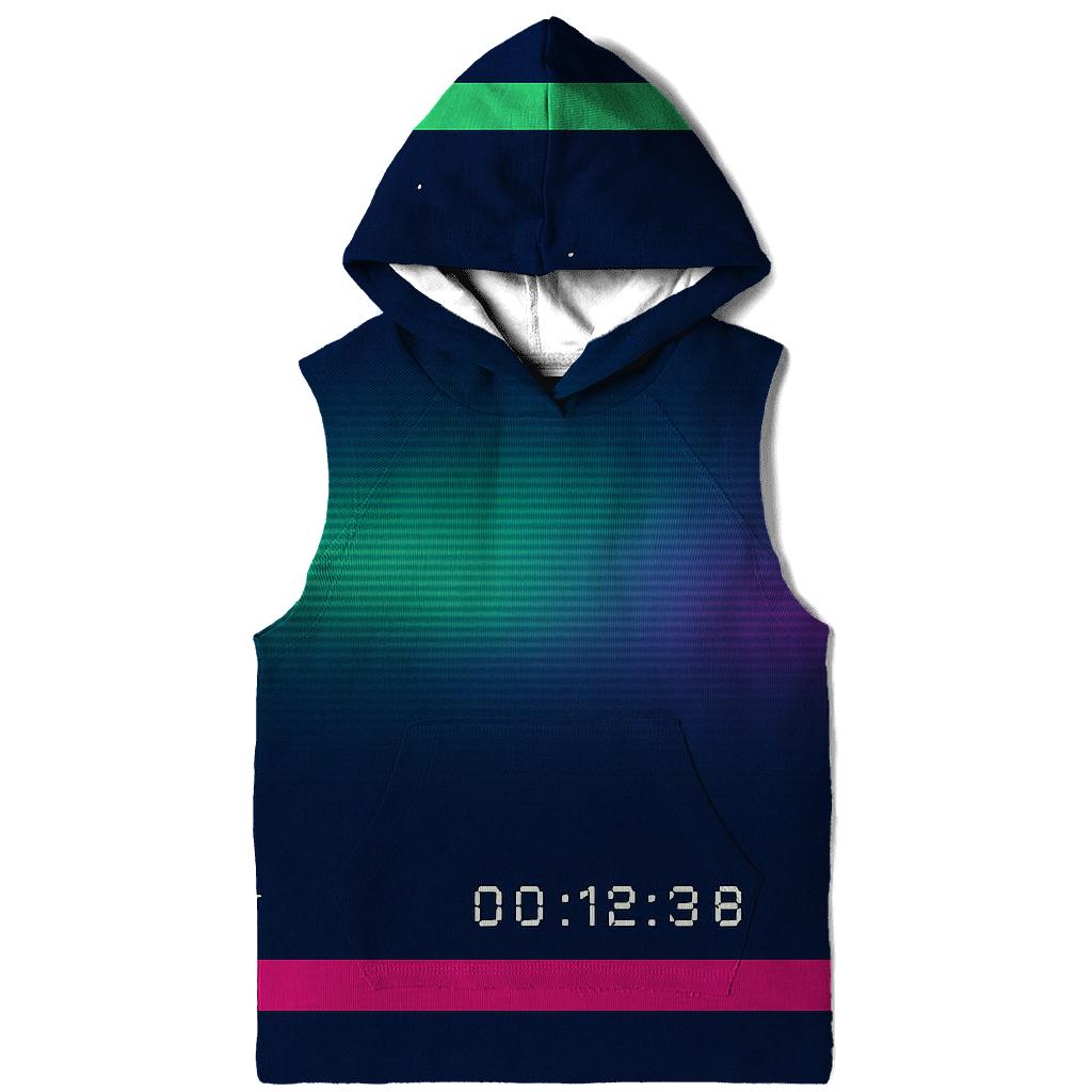 VHS Aurora Scanline Fade printed hoodies