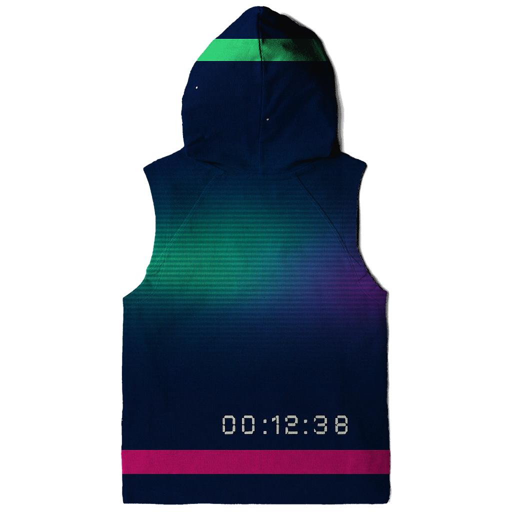 VHS Aurora Scanline Fade printed hoodies