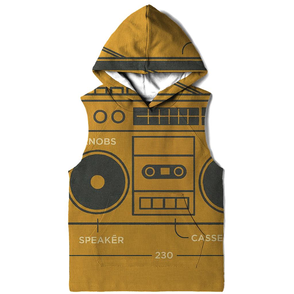 Mustard Boombox Blueprint printed hoodies
