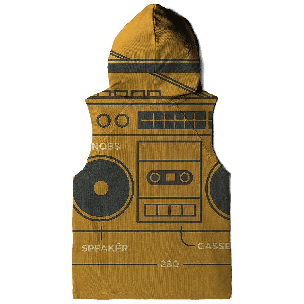 Mustard Boombox Blueprint printed hoodies