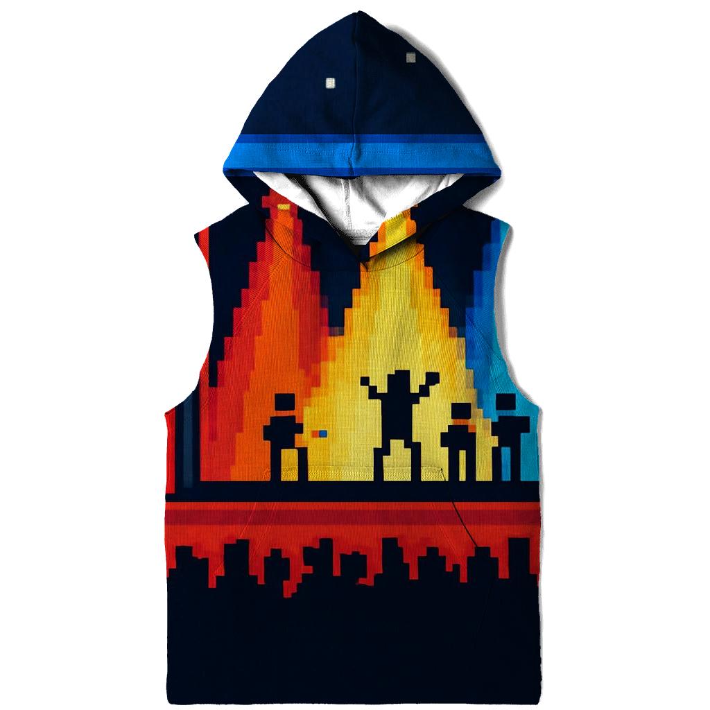 Pixel Pop Stage Panorama designer hoodies