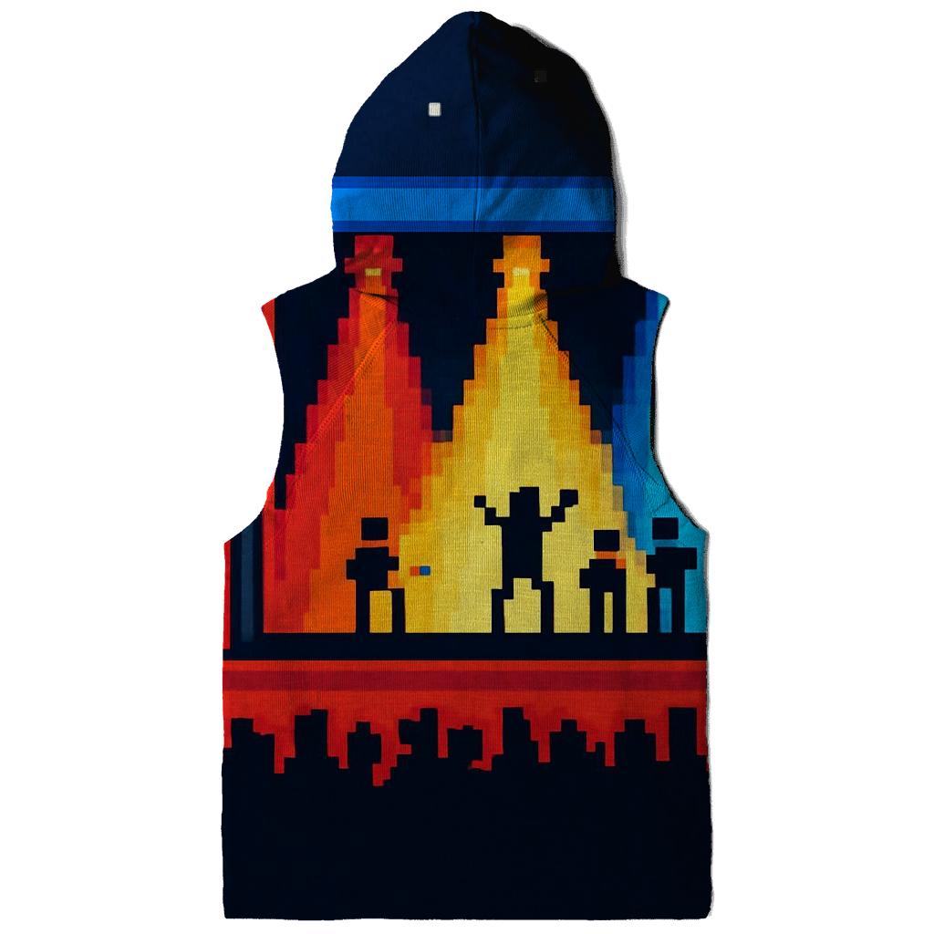 Pixel Pop Stage Panorama designer hoodies