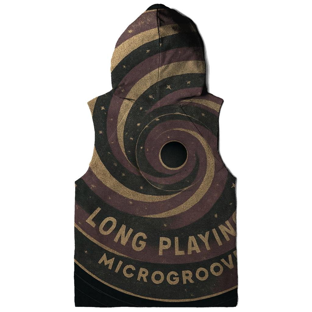 Worn Vinyl Record Galaxy Label embroidered hoodies