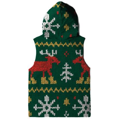 Reindeer Moon Boot Fair Isle Design lightweight hoodies