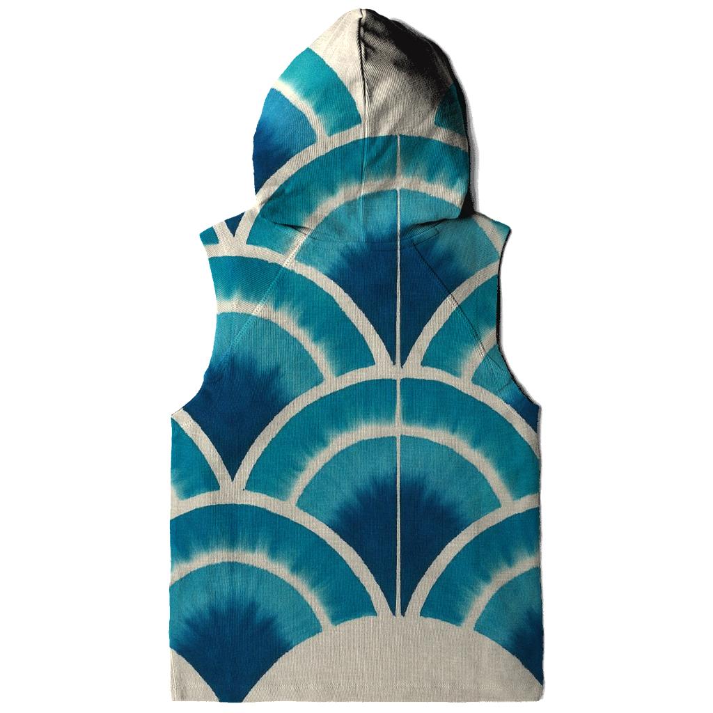 Shibori Fan Fold Nebula Arcs pullover hoodies