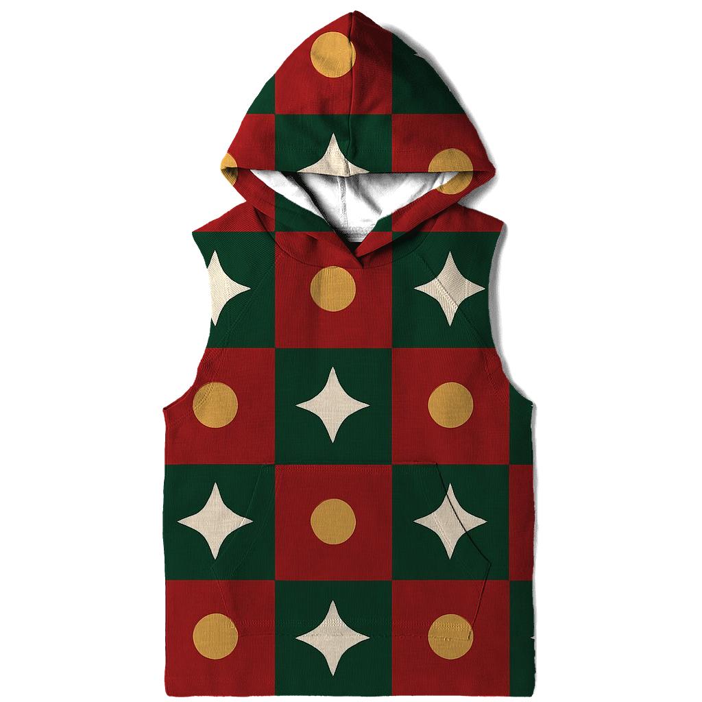 Festive Star Quilt Checkerboard lightweight hoodies