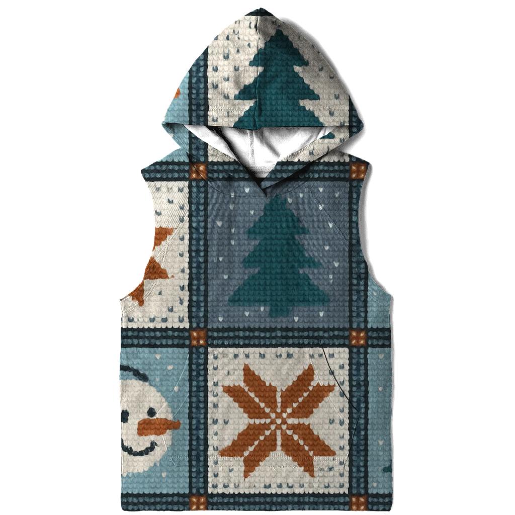 Snowman Satellite Dish Patchwork Design hoodie styles